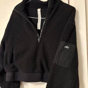 ALO Yoga Teddy Sweater Cropped Half Zip